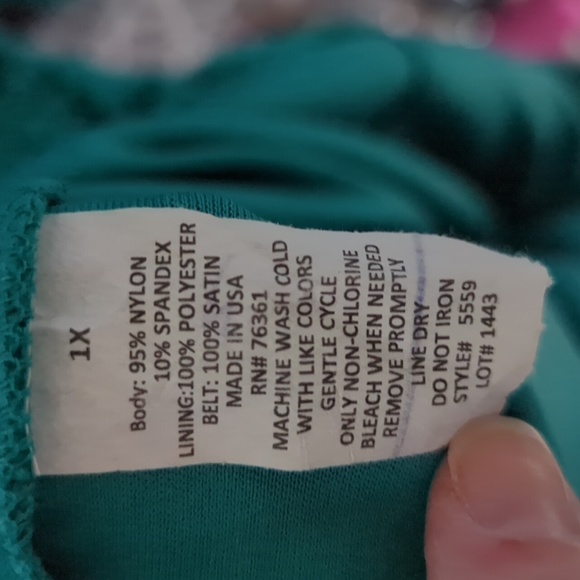 Women's lacey maternity cocktail dress in color teal - Picture 5 of 5